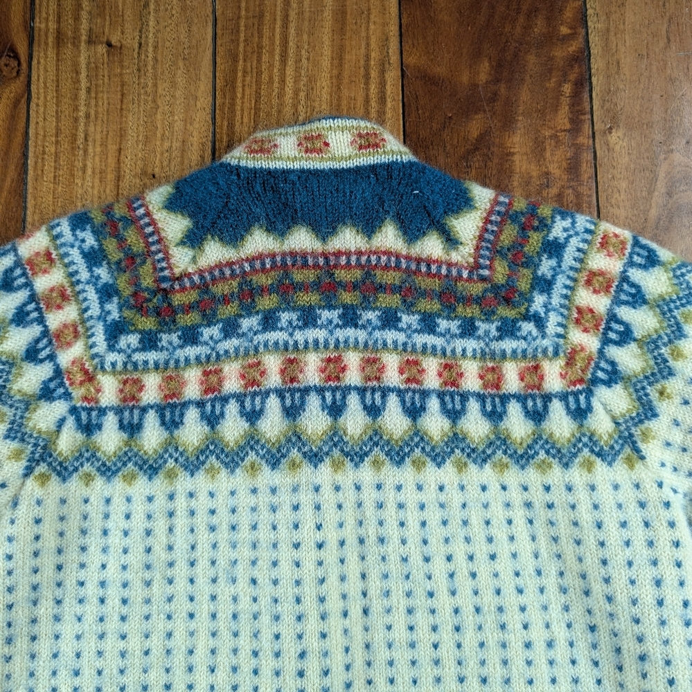 Viking Knit Vintage Handmade Wool Sweater (S) - Picture 3 of 7